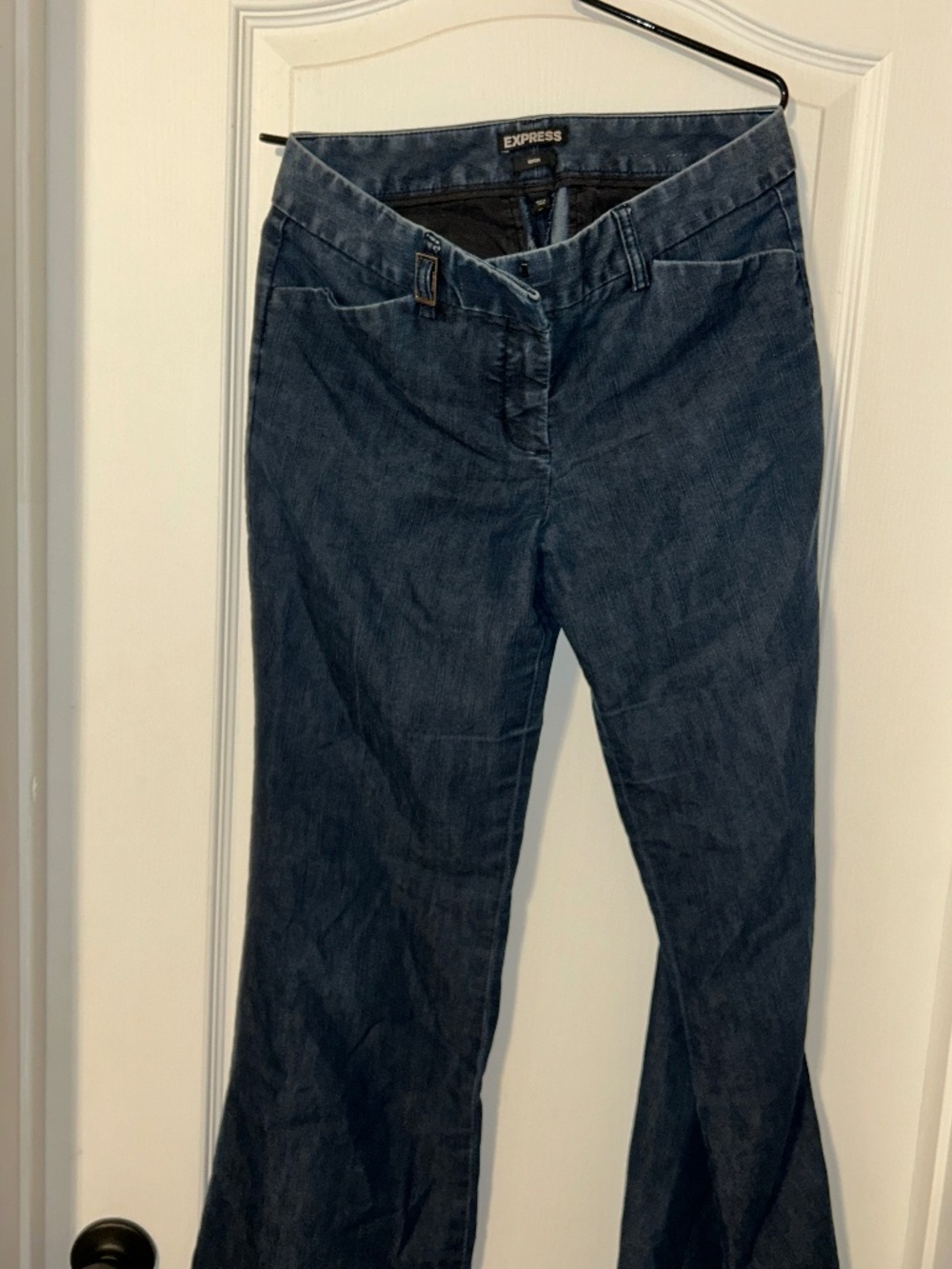 💙✨ Express Editor Wide Leg Trouser Jeans – Dark Wash Flare Denim Pants ✨💙